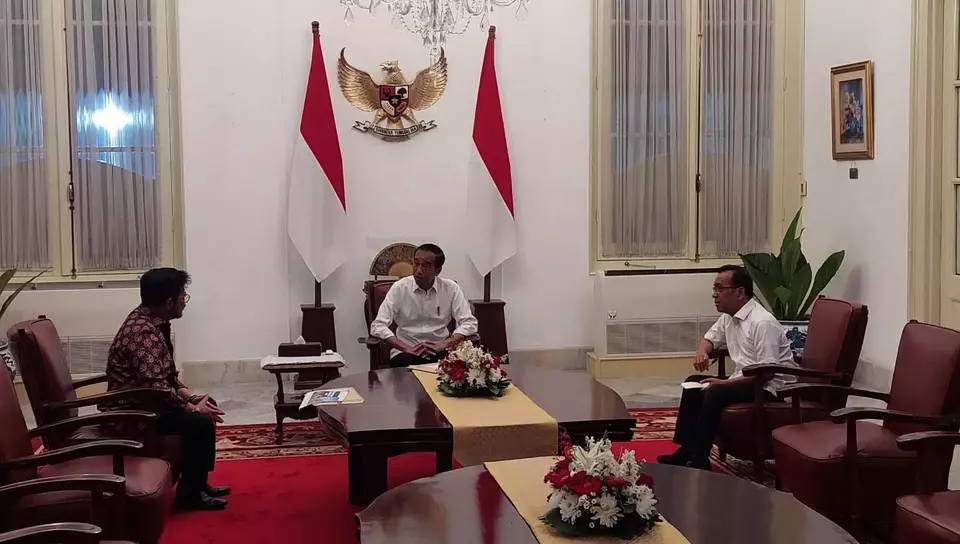 Syahrul Yasin Limp0 Temui Jokowi di Istana Merdeka