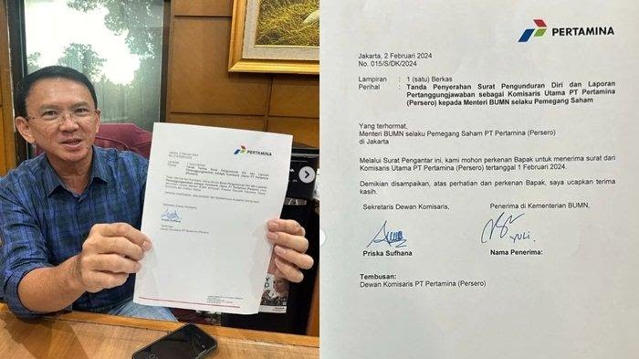 Ahok Resmi Mundur dari Komisaris Utama Pertamina 2024