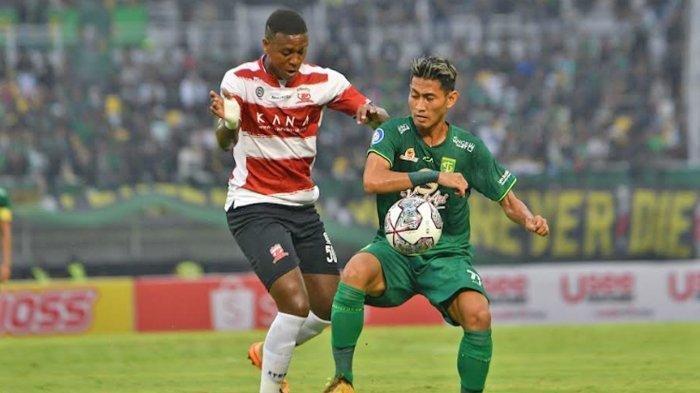 Laga Bri Liga 1 antara Persebaya Surabaya Lawan Madura Utd